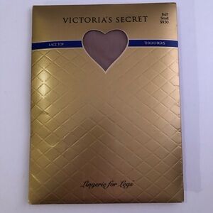 Victoria’s Secret Lace Top Thigh Highs, NWT, Vintage , Rare, Color Buff
